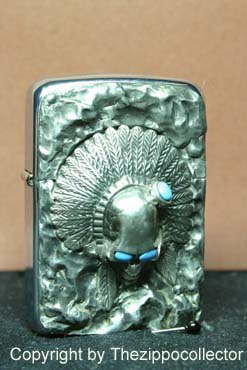 Original Zippo, Indian Skull,not licensed ennobled by CHRIS