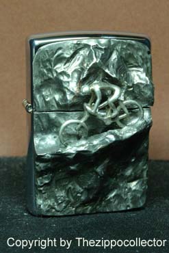 Original Zippo, Mountainbiker,not licensed ennobled by CHRIS