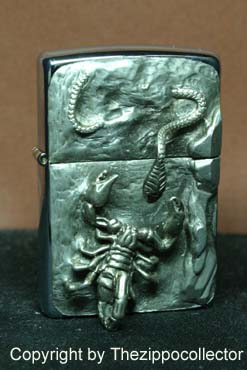 Original Zippo, Scorpion with Snake,not licensed ennobled by CHRIS