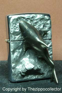 Original Zippo, Shark,not licensed ennobled by CHRIS