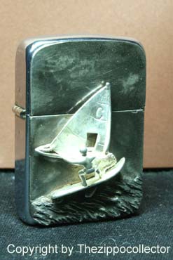Original Zippo, Surfer,not licensed ennobled by CHRIS