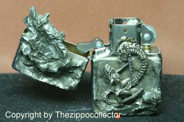 Original Zippo, Virgin with Dragon a,not licensed ennobled by CHRIS