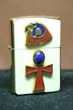 Hand made Zippo from Ivory, gold and precious stone a