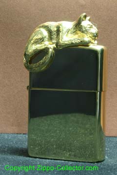 Sculpture gold plated CAT